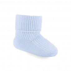 S01-B-NB: Blue Turnover Socks (Newborn)
