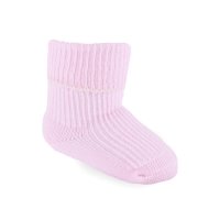 S02-P-03: Pink Turnover Socks (0-3M)
