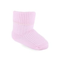 S02-P-03: Pink Turnover Socks (0-3M)