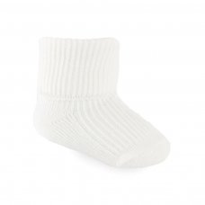 S05-C-NB: Cream Turnover Socks (Newborn)