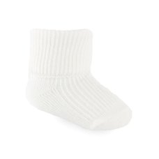 S05-C-NB: Cream Turnover Socks (Newborn)