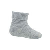 S01-G-NB: Grey Turnover Socks (Newborn)