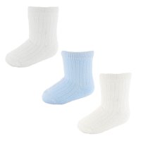 S82-B-NB3: 3 Pack Ribbed Socks (NB-3 Months)