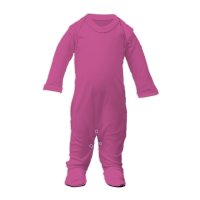 SS4-Cerise: Plain Cotton Sleepsuit (Newborn)