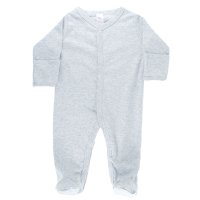 SS4664-G: Plain Grey Sleepsuit (0-6 Months)