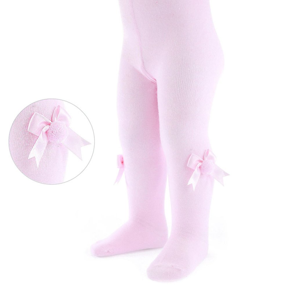 T41-P: Plain Pink Tights with Bow & Pom Pom (NB-24 Months) T41-P: Plain Pink Tights with Bow & Pom Pom (NB-24 Months)