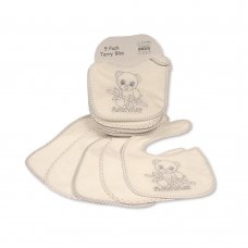 BW-104-757: Baby Terry Bibs 5 Pack - Adorable