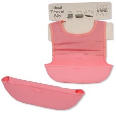 BW-104-819P: Baby Travel Feeder Bib- Pink