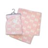BW-112-988P: Baby Printed Teddy Wrap- Pink