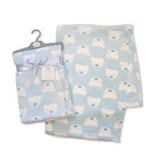 BW-112-988S: Baby Printed Teddy Wrap- Sky