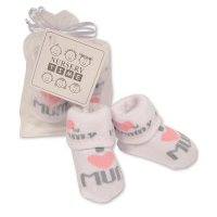 BW-6115-2212: Baby Girls Socks in Mesh Bag - I Love Mummy