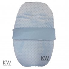 Dimple Velour Padded Car Seat Footmuff: Blue