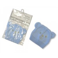 PB-20-427S: Knitted Premature Baby Hats - Sky