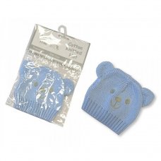 PB-20-427S: Knitted Premature Baby Hats - Sky