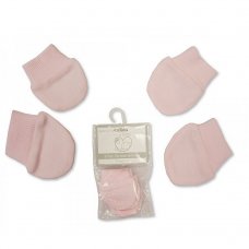 PB-2015-401: Premature 2 Pack Baby Mittens - Pink