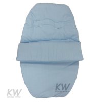 Plain Poly/Cotton Car Seat Footmuff: Blue