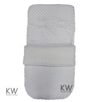 Dimple Velour Padded Footmuff/Cosytoe: White