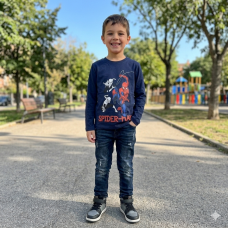 SP23: Boys Navy Spiderman Top (3-9 Years)