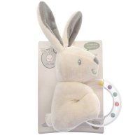 TOY190063R: Eco Friendly Little Bunny Design Plush Ring Rattle