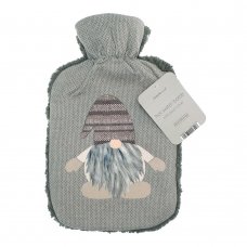 WIL548636: Novelty Gonk Hot Water Bottle with Printed Plush Sherpa reverse Cover